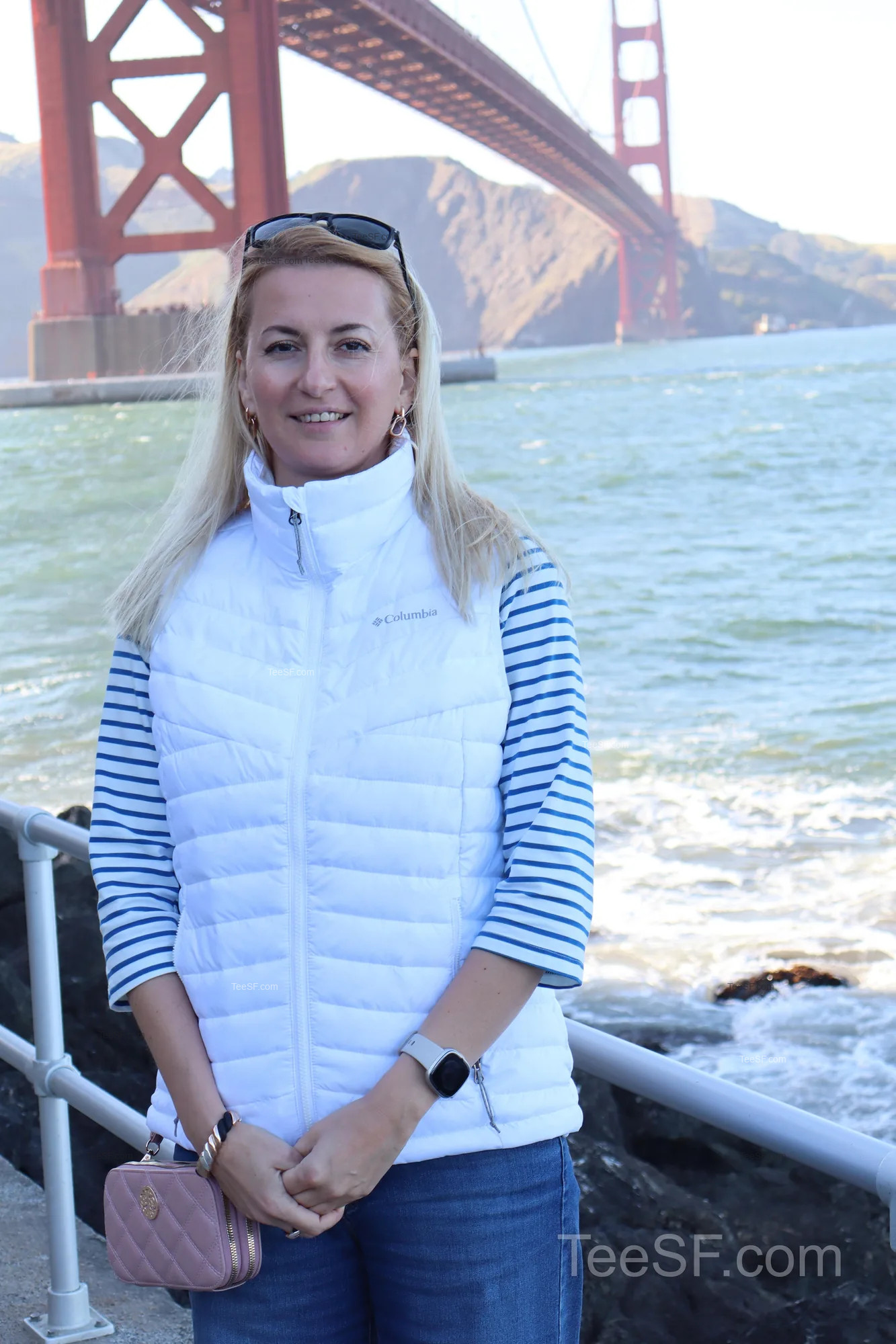 golden Gate Bridge Waterfront Portrait during a Stripe Sessions 2026 visit in San Francisco.